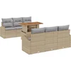 Image de vidaXL - Tuinbank - Set - met - opslag - 7 - pcs - Beige - Poly - rattan