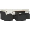 Image de vidaXL - Tuinbank - Set - met - opslag - 7 - pcs - Zwart - Poly - rattan