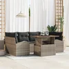 Image de vidaXL - Tuinbank - Set - met - opslag - 7 - pcs - Grijs - Poly - rattan