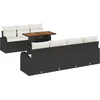 Image de vidaXL - Tuinbank - Set - met - opslag - 8 - pcs - Zwart - Poly - rattan