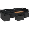 Image de vidaXL - Tuinbank - Set - met - opslag - 8 - pcs - Zwart - Poly - rattan