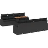 Image de vidaXL - Tuinbank - Set - met - opslag - 9 - pcs - Zwart - Poly - rattan