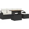 Image de vidaXL - Tuinbank - Set - met - opslag - 6 - pcs - Zwart - Poly - rattan