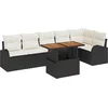 Image de vidaXL - Tuinbank - Set - met - opslag - 7 - pcs - Zwart - Poly - rattan