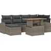 Image de vidaXL - Tuinbank - Set - met - opslag - 7 - pcs - Grijs - Poly - rattan