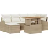 Image de vidaXL - Tuinbank - Set - met - opslag - 7 - pcs - Beige - Poly - rattan