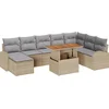 Image de vidaXL - Tuinbank - Set - met - opslag - 9 - pcs - Beige - Poly - rattan