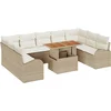 Image de vidaXL - Tuinbank - Set - met - opslag - 10 - pcs - Beige - Poly - rattan