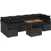 Image de vidaXL - Tuinbank - Set - met - opslag - 8 - pcs - Zwart - Poly - rattan