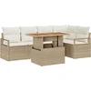 Image de vidaXL - Tuinbank - Set - met - opslag - 6 - pcs - Beige - Poly - rattan