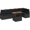 Image de vidaXL - Tuinbank - Set - met - opslag - 7 - pcs - Zwart - Poly - rattan