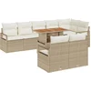 Image de vidaXL - Tuinbank - Set - met - opslag - 9 - pcs - Beige - Poly - rattan
