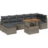 Image de vidaXL - Tuinbank - Set - met - opslag - 8 - pcs - Grijs - Poly - rattan
