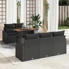 Image de vidaXL - Tuinbank - Set - met - opslag - 6 - pcs - Zwart - Poly - rattan