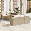 Image de vidaXL - Tuinbank - Set - met - opslag - 7 - pcs - Beige - Poly - rattan