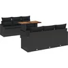 Image de vidaXL - Tuinbank - Set - met - opslag - 7 - pcs - Zwart - Poly - rattan