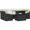 Image de vidaXL - Tuinbank - Set - met - opslag - 7 - pcs - Zwart - Poly - rattan