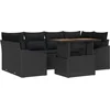 Image de vidaXL - Tuinbank - Set - met - opslag - 7 - pcs - Zwart - Poly - rattan