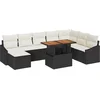 Image de vidaXL - Tuinbank - Set - met - opslag - 9 - pcs - Zwart - Poly - rattan