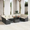 Image de vidaXL - Tuinbank - Set - met - opslag - 11 - pcs - Zwart - Poly - rattan