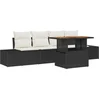 Image de vidaXL - Tuinbank - Set - met - opslag - 5 - pcs - Zwart - Poly - rattan