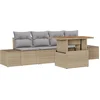 Image de vidaXL - Tuinbank - Set - met - opslag - 5 - pcs - Beige - Poly - rattan
