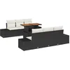 Image de vidaXL - Tuinbank - Set - met - opslag - 7 - pcs - Zwart - Poly - rattan