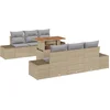 Image de vidaXL - Tuinbank - Set - met - opslag - 7 - pcs - Beige - Poly - rattan