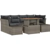 Image de vidaXL - Tuinbank - Set - met - opslag - 7 - pcs - Grijs - Poly - rattan