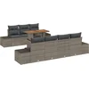 Image de vidaXL - Tuinbank - Set - met - opslag - 8 - pcs - Grijs - Poly - rattan
