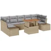 Image de vidaXL - Tuinbank - Set - met - opslag - 8 - pcs - Beige - Poly - rattan