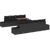Image de vidaXL - Tuinbank - Set - met - opslag - 9 - pcs - Zwart - Poly - rattan