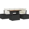 Image de vidaXL - Tuinbank - Set - met - opslag - 5 - pcs - Zwart - Poly - rattan