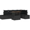 Image de vidaXL - Tuinbank - Set - met - opslag - 6 - pcs - Zwart - Poly - rattan
