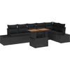 Image de vidaXL - Tuinbank - Set - met - opslag - 7 - pcs - Zwart - Poly - rattan