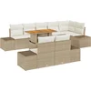 Image de vidaXL - Tuinbank - Set - met - opslag - 9 - pcs - Beige - Poly - rattan