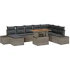 Image de vidaXL - Tuinbank - Set - met - opslag - 9 - pcs - Grijs - Poly - rattan