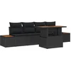Image de vidaXL - Tuinbank - Set - met - opslag - 5 - pcs - Zwart - Poly - rattan