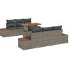 Image de vidaXL - Tuinbank - Set - met - opslag - 7 - pcs - Grijs - Poly - rattan