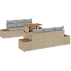Image de vidaXL - Tuinbank - Set - met - opslag - 7 - pcs - Beige - Poly - rattan