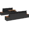 Image de vidaXL - Tuinbank - Set - met - opslag - 8 - pcs - Zwart - Poly - rattan