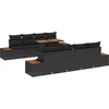 Image de vidaXL - Tuinbank - Set - met - opslag - 9 - pcs - Zwart - Poly - rattan