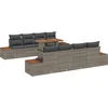 Image de vidaXL - Tuinbank - Set - met - opslag - 9 - pcs - Grijs - Poly - rattan