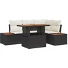 Image de vidaXL - Tuinbank - Set - met - opslag - 5 - pcs - Zwart - Poly - rattan