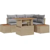 Image de vidaXL - Tuinbank - Set - met - opslag - 5 - pcs - Beige - Poly - rattan