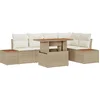 Image de vidaXL - Tuinbank - Set - met - opslag - 6 - pcs - Beige - Poly - rattan