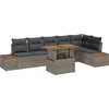 Image de vidaXL - Tuinbank - Set - met - opslag - 7 - pcs - Grijs - Poly - rattan