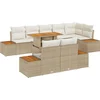 Image de vidaXL - Tuinbank - Set - met - opslag - 9 - pcs - Beige - Poly - rattan