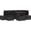 Image de vidaXL - Tuinbank - Set - met - opslag - 7 - pcs - Zwart - Poly - rattan