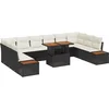 Image de vidaXL - Tuinbank - Set - met - opslag - 11 - pcs - Zwart - Poly - rattan